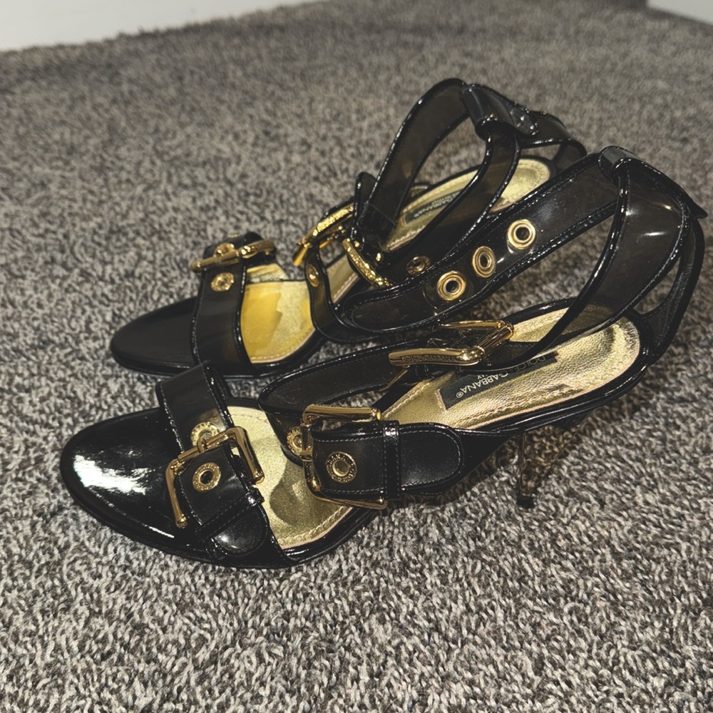 Dolce and Gabana. Black and Gold size 37 1/2